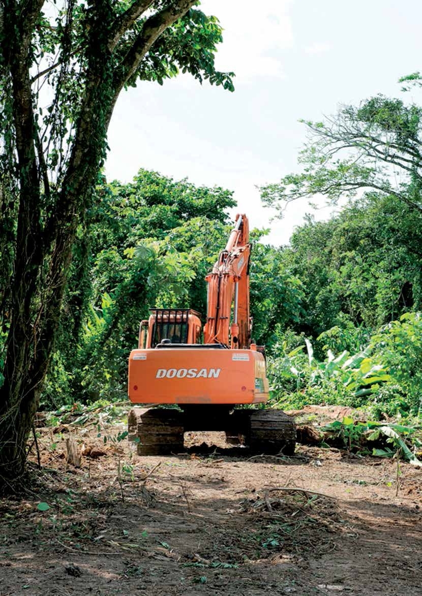 Bulldozers verminken Peperpot