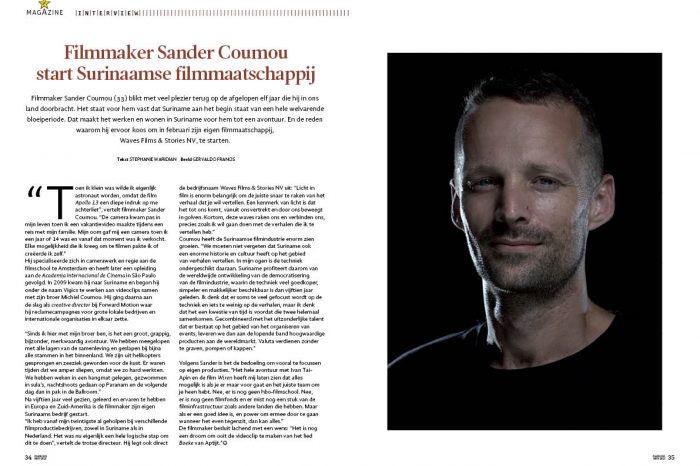 Filmmaker Sander Coumou start Surinaamse filmmaatschappij - Parbode Sneak Peek