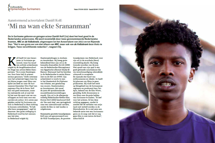 Opmerkelijke Surinamer Daniël Kolf: ‘Mi na wan ekte Srananman’ - Parbode Sneak Peek