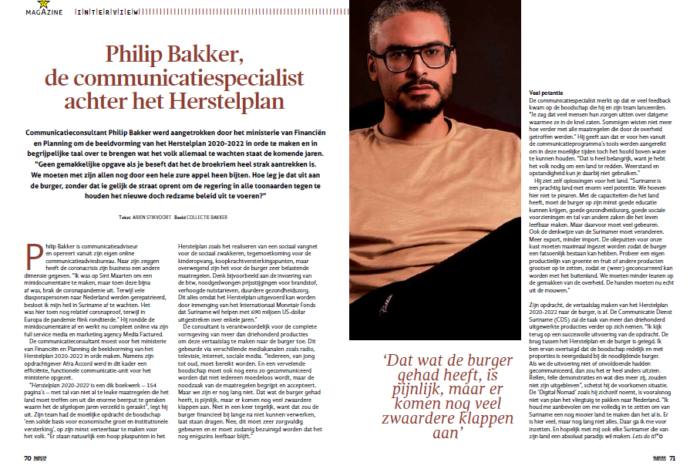 Philip Bakker, de communicatiespecialist achter het Herstelplan - Parbode Sneak Peek