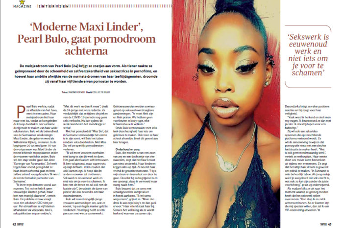 ‘Moderne Maxi Linder’, Pearl Bulo, gaat pornodroom achterna - Parbode Sneak Peek