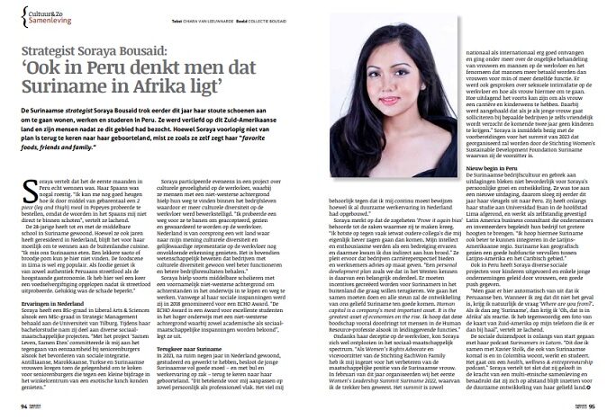 Samenleving: Strategist Soraya Bousaid: ‘Ook in Peru denkt men dat Suriname in Afrika ligt’ - Parbode Sneak Peek