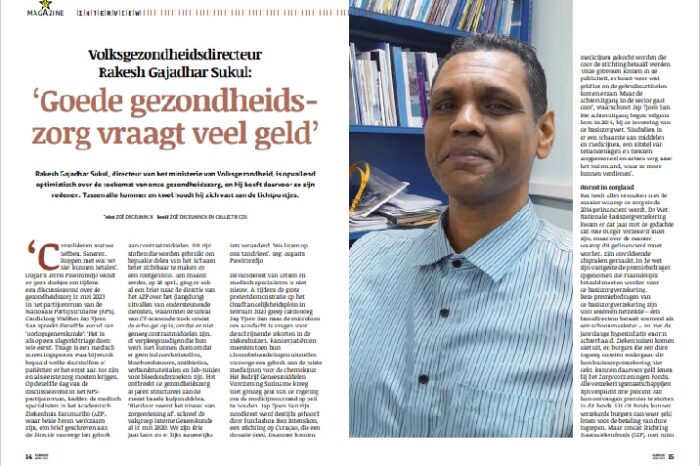 Volksgezondheidsdirecteur Rakesh Gajadhar Sukul: ‘Goede gezondheidszorg vraagt veel geld’ - Parbode Sneak Peek